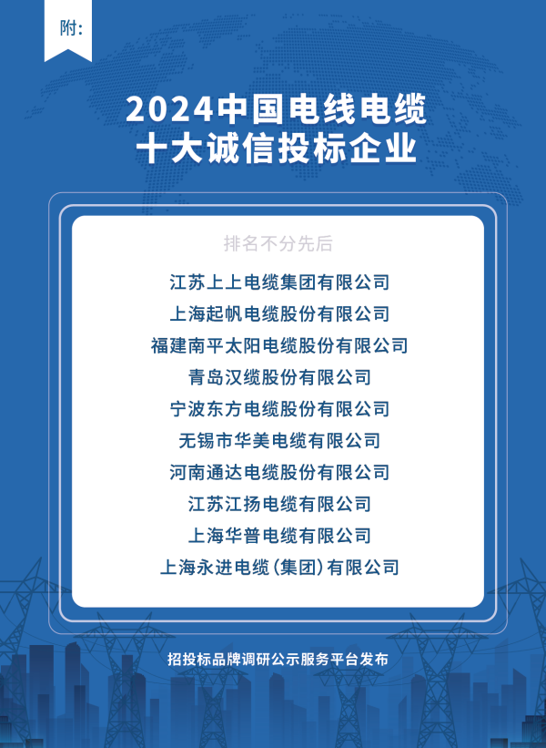 三亿体育：2024中国电线电缆行业新质生产力领跑者：质量诚信、绿色创新与卓越服务榜单揭晓(图5)